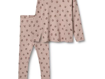 Wheat Dark Powder Flowers Madeline Pyjamas Online Sale