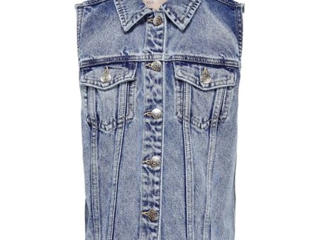 Kids ONLY Light Blue Denim Gekat Vest Sale