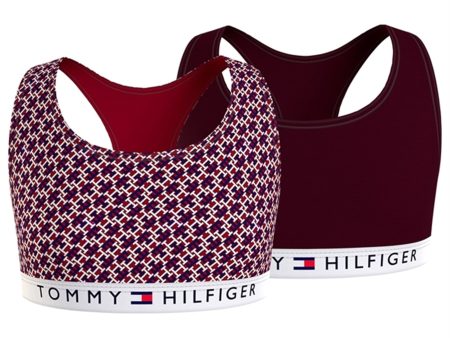 Tommy Hilfiger Bralette 2-Pack Monogram   Deep Burgundy Supply