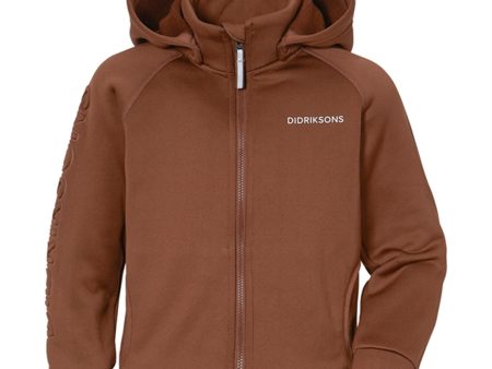 Didriksons Corin Earth Brown Sweatshirt m Lynlås Fashion