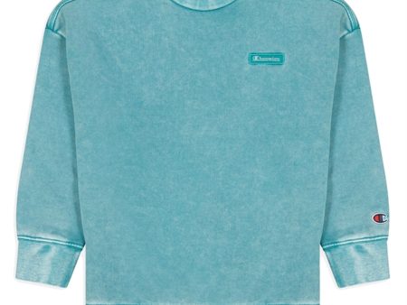 Champion Cyan Crewneck-tröja Discount